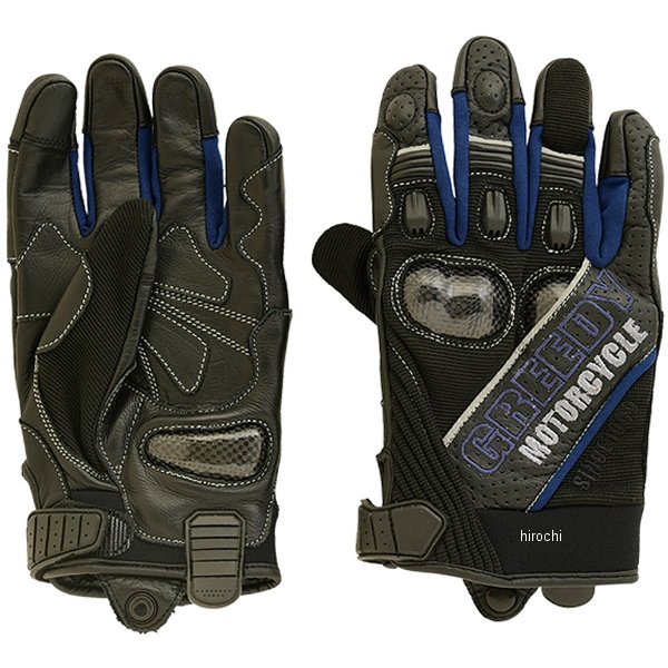 GSG-051 グリーディー GREEDY 春夏モデル ショートライディングメッシュグローブ 青 LLサイズ GRGSG051BLX JP店