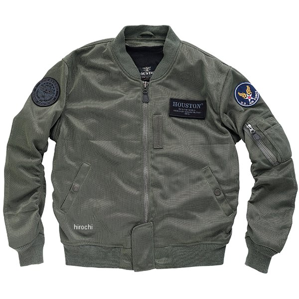 HTVA-2311S ヒューストン HOUSTON 春夏モデル メッシュジャケット MA-1 M/C カーキ Mサイズ HTVA2311SKHM JP店