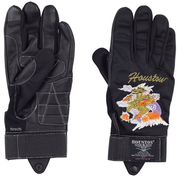 HTVG-2414S ヒューストン HOUSTON 春夏モデル メッシュレザーグローブ DRAGON 黒 Sサイズ HTVG2414SBKS..