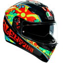 エージーブイ AGV フルフェイスヘルメット K-3 SV MPLK ROSSIVALENCIA 2003 サイズ:L(59-60cm)規格:SG重量:1,490 g（ファーストシェルサイズ）アジアンフィット【仕様説明】K-3 SVは、内側のドロップダウン式サンバイザー、目を見張るエアロダイナミックパフォーマンス、効果的なベンチレーション、広い視界など、驚異的な特徴を持ったエントリーレベルのオールマイティなヘルメットです。シェルは熱可塑性構造で、インナーライナーにはDry-Comfortファブリックを使用しています。【シェル】・シェルサイズ2種類・4サイズ展開の4倍密度EPS・耐久性の高いサーモプラスチック・鎖骨を安全に守るシェイプ【内装】・着脱、洗浄可能な内部・着脱可能なノーズガード・着脱可能なウィンドプロテクター・Dry-Comfortファブリック【バイザー】・アンチスクラッチ・最大190°の水平視野角・マイクロオープニングシステム・特許取得済みのエクストラクイックリリースシステム・道具を使用せずに着脱可能なアンチスクラッチサンバイザーを内蔵・マルチステップ バイザーメカニズム・100% Max Vision Pinlockを含む【リテンションシステム】・Double D【通気性】・調節可能なベンチレーション・前面にベンチレーション5箇所・背面に排気ベンチレーション2箇所【アジアンフィット】日本国内の正規販売ネットワーク店で取り扱うAGVの「アジアンフィット」とは、日本人の頭の形にあわせてデザインされており、内装もオリジナルのものを採用しております。長時間の着用でも違和感なく、快適にご使用頂けるようになっており、欧米向けにデザインされた海外仕様とは異なります。【規格】SG/PSC【届出事業者名】株式会社ユーロギア【検査機関】一般財団法人製品安全協会030190MF020-L楽天 JP店