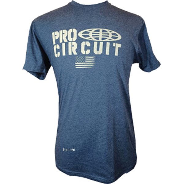 【USA在庫あり】 プロサーキット PRO CIRCUIT Tシャツ LOGO FLAG ヘザーネイビー X...