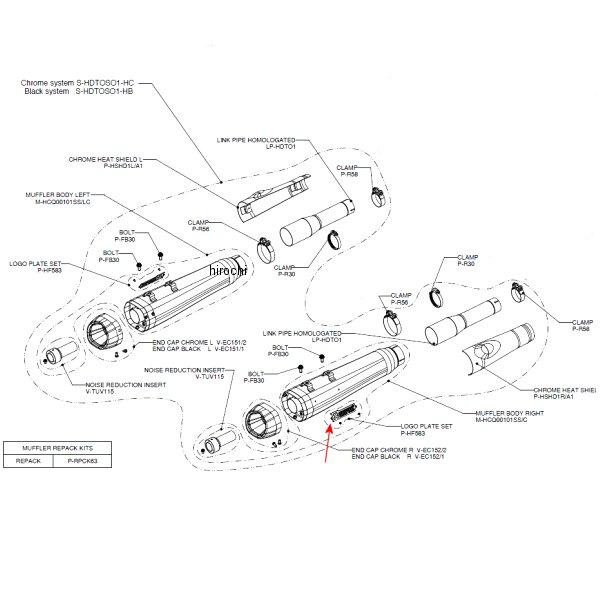 HARLEY-DAVIDSON - アクラポビッチ AKRAPOVIC エンブレム ハーレーマフラー用 ステンレス P-HF583 JP店