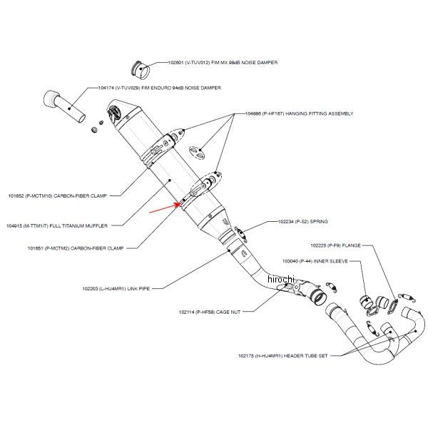 1860-0186 アクラポビッチ AKRAPOVIC サイレンサーバンド ハスクバーナ SM450R P-MCTM2 JP店