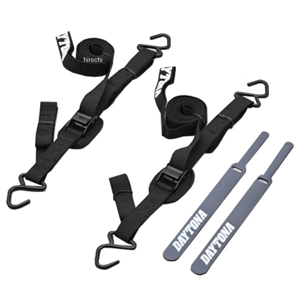 【メーカー在庫あり】 デイトナ ラッシングベルト カムバックル/フック 1500mm 黒 42070 JP店