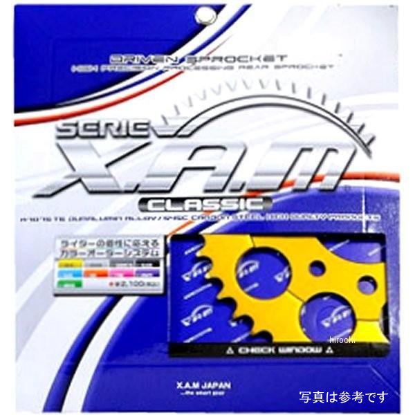 ザム XAM クラシック リアスプロケット YZF-R125 428/52 アルミ ゴールド A3210-52T JP店