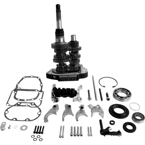  ベーカー Baker Drivetrain オーバードライブ6速ギアセット97年 ハーレー FLSTS 黒 1103-0057 JP店
