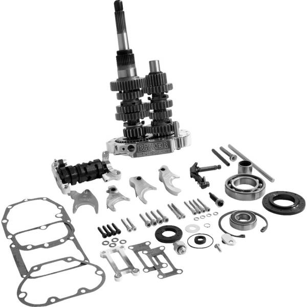  ベーカー Baker Drivetrain オーバードライブ6速ギアセット98年-00年 ハーレー FLHR ポリッシュ 1103-0061 JP店