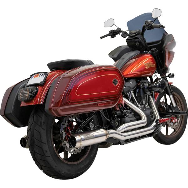 【USA在庫あり】 バッサニ Bassani エキゾーストマフラー22年-23年 ハーレー FXLRST シルバー 1800-2657 JP店