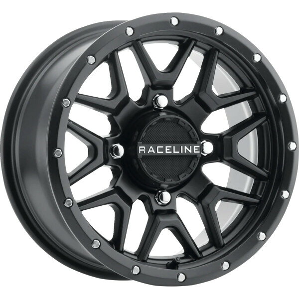  Raceline Wheels Krank Simulated Beadlock ホイール 14x7 - 4/137 - 6+1 (+38 mm) 黒 0230-1493 JP店