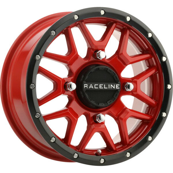  Raceline Wheels Krank Simulated Beadlock ホイール 14x7 - 4/156 - 5+2 (+10 mm) 赤 0230-1507 JP店