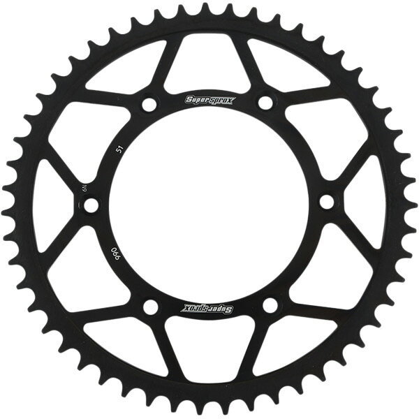 【USA在庫あり】 SUPERSPROX スチール リア スプロケット 520/51T 18年 ハスクバーナ Supermoto 701 黒 1210-1943 JP店