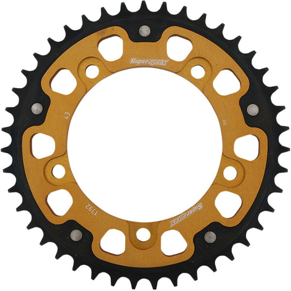 【USA在庫あり】 SUPERSPROX ステルス リア スプロケット 525/43T 16年 GSF 1250 Bandit SA ゴールド/黒 1210-1957 JP店