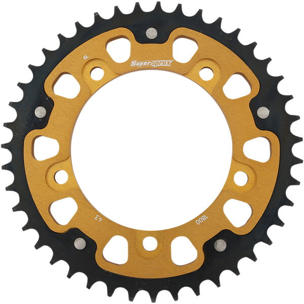 【USA在庫あり】 SUPERSPROX ステルス リア スプロケット 530/43T 16年 GSF 1250 Bandit SA ゴールド/黒 1210-1965 JP店