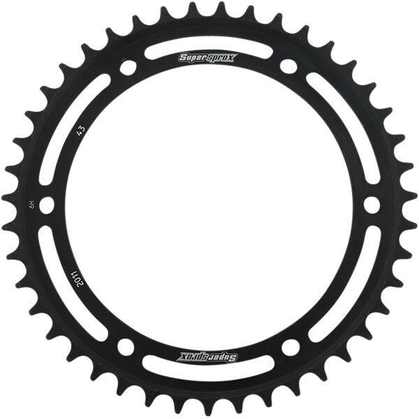 【USA在庫あり】 SUPERSPROX レーシング スチール リア スプロケット 530/43T 15年-16年 トライアンフ Speed Triple R 1050 黒 1210-2161 JP店
