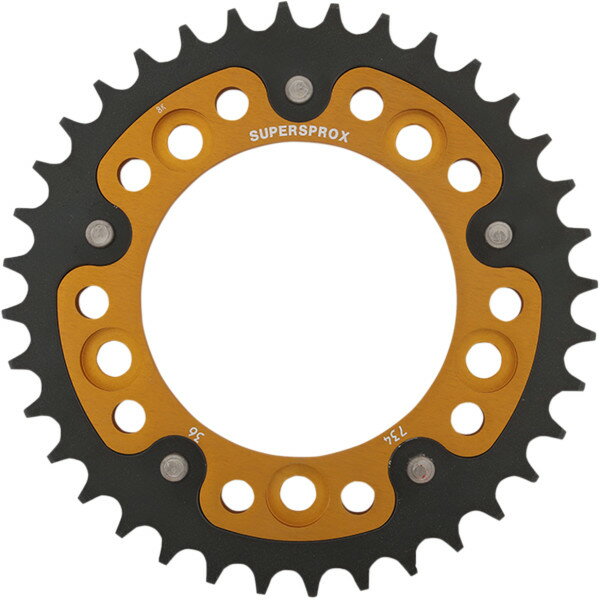 【USA在庫あり】 SUPERSPROX ステルス リア スプロケット 525/36T 15年-16年 ドゥカティ Monster 821 ゴールド/黒 1210-2188 JP店