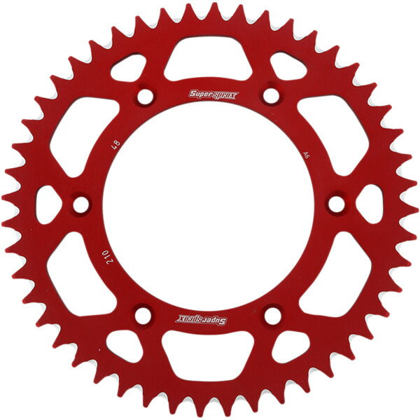SUPERSPROX アルミリアスプロケット 520/48T 17年-20年 CRF450RX 赤 1211-1923 JP店