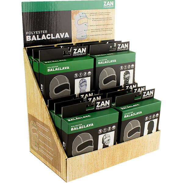  ザンヘッドギア ZAN Headgear DISPLAY PREPACK BALACLAVA POLY 12PK 9903-0740 JP店