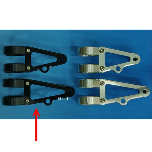 ウッドストック WOODSTOCK ヘッドライトステー Bタイプ フォーク径φ38用 ロング 黒 WLS-B38L-BK JP店