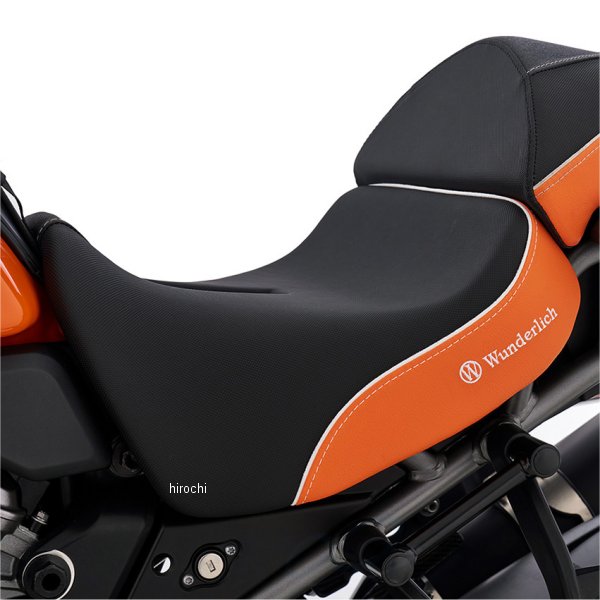 樂天商城 - ワンダーリッヒ Wunderlich フロントシート ACTIVE COMFORT EUローシート Pan America 1250 黒/オレンジ W90101-003 JP店