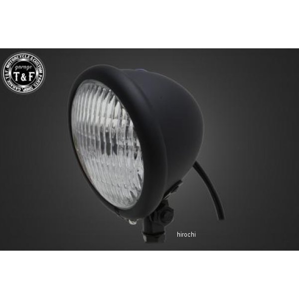 ガレージT＆F 4.5インチベーツライト オールマットブラック/クリアーレンズ仕様+ステーA バルカン400 クラシック不可 6061834 JP店