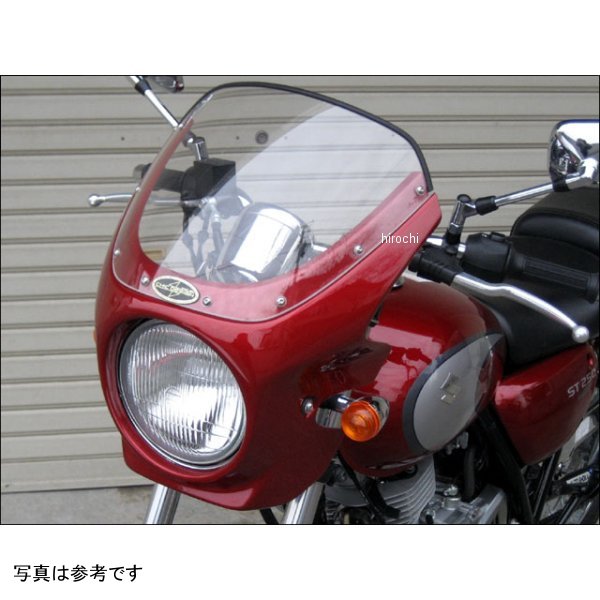 シックデザイン ロードコメット スモークST250/Eやや丸みを帯びたスタンダードなデザインのビキニカウル。高い整流効果と精悍なスタイリングを得ることができます。ノーマルライトにボルトオンで装着可能。ライト左右ラバーマウント、下部リジットマウントの3箇所での確実な固定を実現しています。カウル本体はFRP製、ポリカーボネイト製スクリーンを標準装備。※未塗装品※メーカーオプションカラー変更可能。別途費用がかかる場合がございます。ご注文前にご希望をお問い合わせください。RC47楽天 JP店
