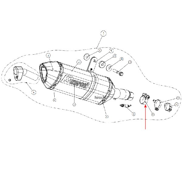 KAWASAKI - アクラポビッチ AKRAPOVIC クランプバンド 08年-09年 Ninja250R ステンレス P-R91 JP店