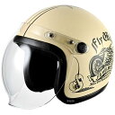 【メーカー在庫あり】 ライズ RIDEZ ジェットヘルメット JB FLYWHEEL アイボリー 57-60cm未満 4527625124318 JP店