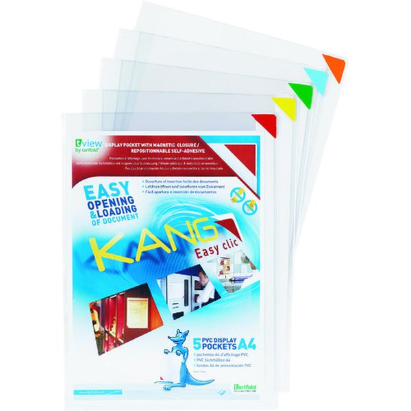【メーカー在庫あり】 tarifold社 tarifold カング イージークリック 粘着タイプ A4サイズ 5枚入り カラー 194779 JP店