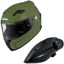 【メーカー在庫あり】 HK-170+i コミネ KOMINE フルフェイスヘルメット&モーターサイクルインターカム オリーブ Mサイズ HK-170 + i JP店(2)