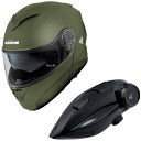 【メーカー在庫あり】 HK-171+i コミネ KOMINE フルフェイスヘルメット&モーターサイクルインターカム オリーブ Mサイズ HK-171 + i J...