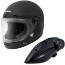 【メーカー在庫あり】 HK-190+i コミネ KOMINE フルフェイスヘルメット&モーターサイクルインターカム マットブラック XLサイズ HK-190 + i JP店(2)