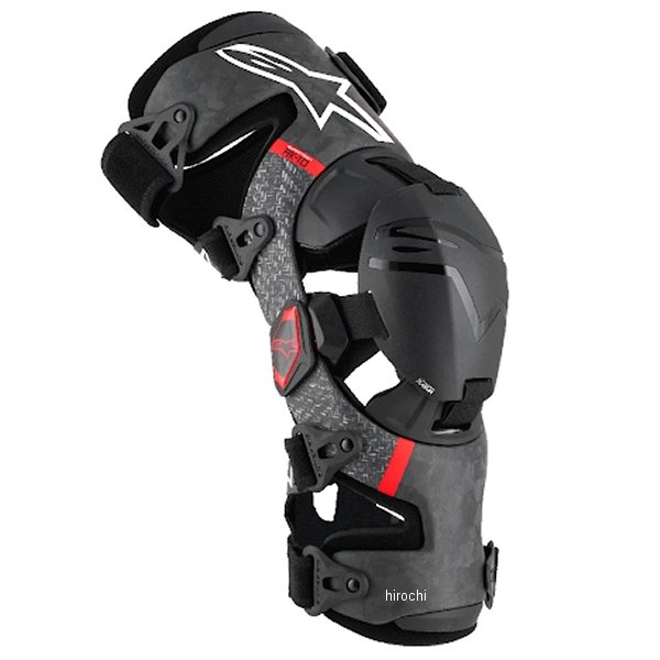 アルパインスターズ スーパーテック RK-10 プラズマニーブレイス 左右セット 黒/赤 Sサイズ D3231 JP店