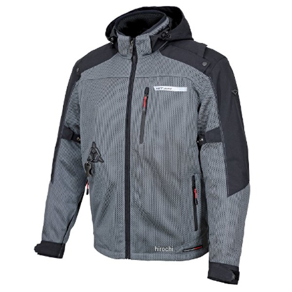 ヒットエアー hit-air フーデッドエアバッグメッシュジャケット ダークグレー 3XLサイズ HDS-MS JP店