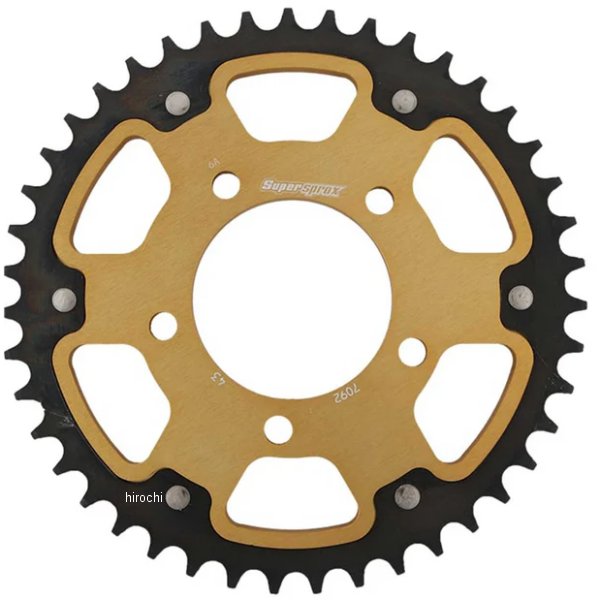 スーパースプロックス SUPERSPROX リアスプロケット ステルス 525-43T ゴールド RST-7092:43-GLD JP店