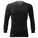 【メーカー在庫あり】 サーモワン ThermOne 21LD_TOL Vネック9分袖 メンズ 黒 Lサイズ 26100012 JP店