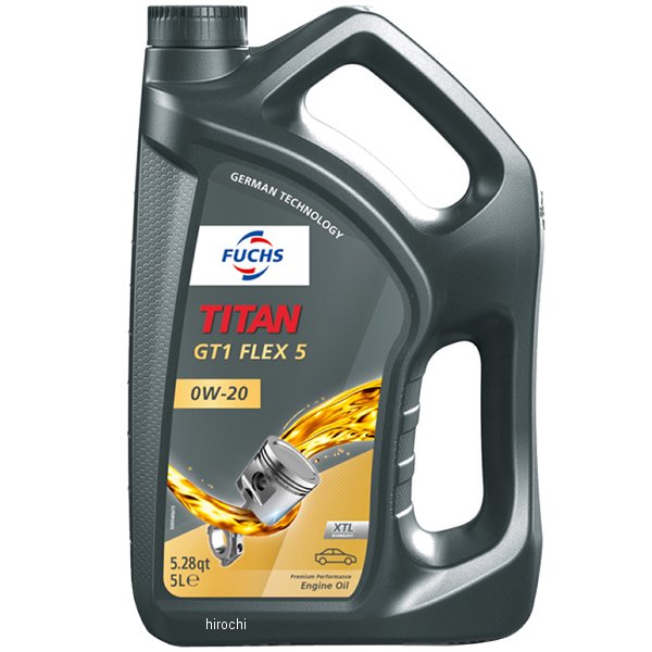フックス FUCHS エンジンオイル TITAN GT1 FLEX 5 0W-20 5L A602008138 JP店