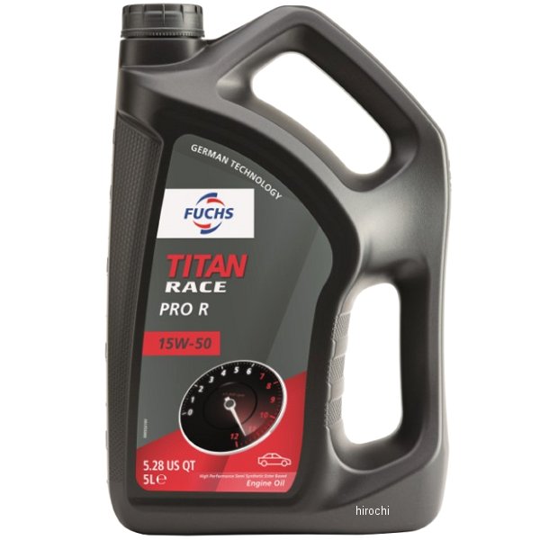 フックス FUCHS エンジンオイル TITAN RACE PRO R容量:5L粘度:15W-50【規格】API-SL/CF100％化学合成油CCMC:G4カラー:レッドVI:156【仕様説明】限界を超えた走りに対応、レース用開発品PROシリーズエンジンオイルです。高粘度指数のベースオイルを使用。優れた耐せん断性能でサーキット走行にも対応。高温、高負荷の状況下でも磨耗を抑制。※パッケージデザインは変更になる場合がございます。予めご了承下さい。A602016317楽天 JP店