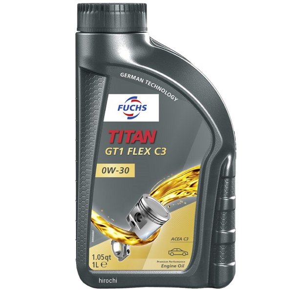 フックス FUCHS エンジンオイル TITAN GT1 FLEX C3 SAE 0W-30 1L A602072672 JP店