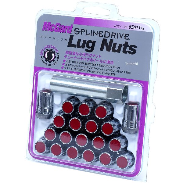 マックガード McGard スプラインドライブラグナット テーパー M12×1.25 日産 赤/クローム MCG-65011RA JP店