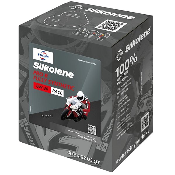 シルコリン SILKOLENE エンジンオイル PRO R 0W-20 4L SIL602013750 JP店