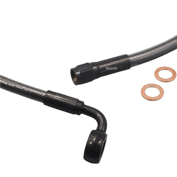マグナム MAGNUM BP 20in ABSアッパーブレーキASSY 90°7/16in 【メッシュ部分】Black Pearl【金属部分】ブラック長さ：20in(約508mm) フィッティング：AN-3、7/16"内容物:アッパーブレーキライン×1ブレーキワッシャー×2ブレーキシステムには複数の組み合わせが存在します。必ずマスター、キャリパー側のサイズをご確認ください。特許取得済みの編組技術を施したMAGNUMケーブルは高強度な100％アラミド繊維を被覆した耐熱・耐圧に優れるテフロン素材チューブにクリアコーティングを施し、美しいメッシュラインを保護するPVC素材を使用した特殊クリアチューブは、紫外線に強く黄色く変色する事も少なく、長期にわたりメッシュラインの輝きを保ちます。032639楽天 JP店