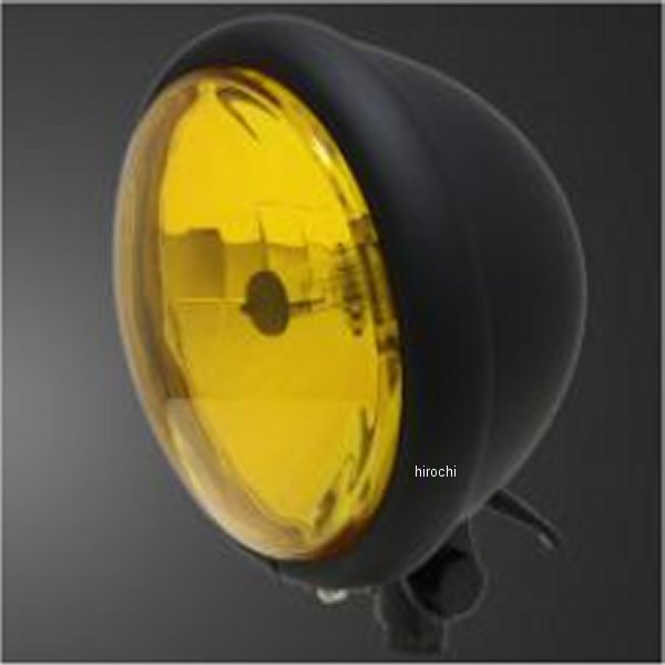 ガレージT＆F 5.75インチベーツライト オールマットブラック/イエローレンズ+ステーB バルカン400クラシック 6080775 JP店