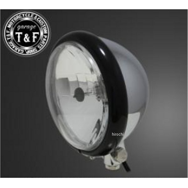 ガレージT＆F 5.75インチベーツライト ブラック/メッキ/クリアーレンズ+ステーA ドラッグスター1100 6080782 JP店