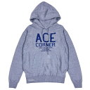 【メーカー在庫あり】 エースカフェロンドン ACE CAFE LONDON 2024年秋冬モデル プルオーバー フーディー ACE CORNER ヘザーグレー Lサイズ AC001PP JP店(2)