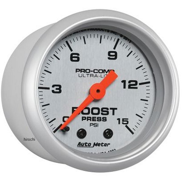  オートメーター Autometer Ultra-Lite 52mm ブーストゲージ 0-15 PSI atm4302 JP店