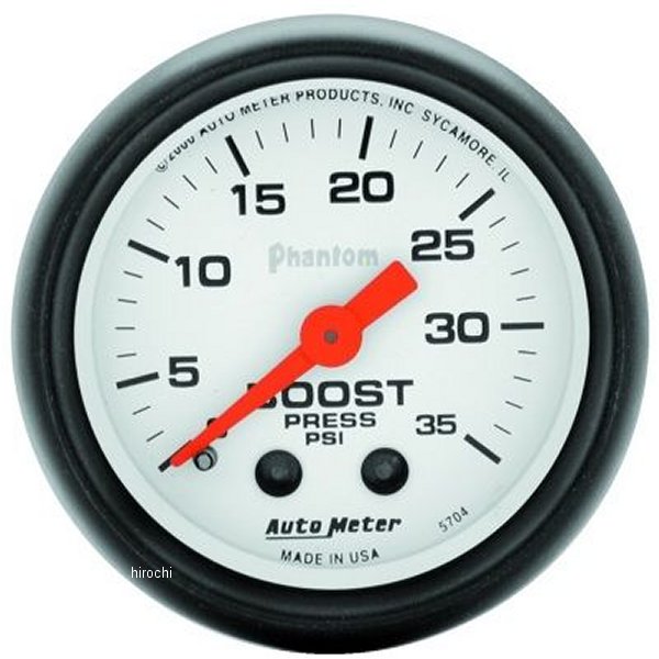 【USA在庫あり】 オートメーター Autometer Phantom 52mm 35 PSI メカニカル ブーストゲージ atm5704 JP店