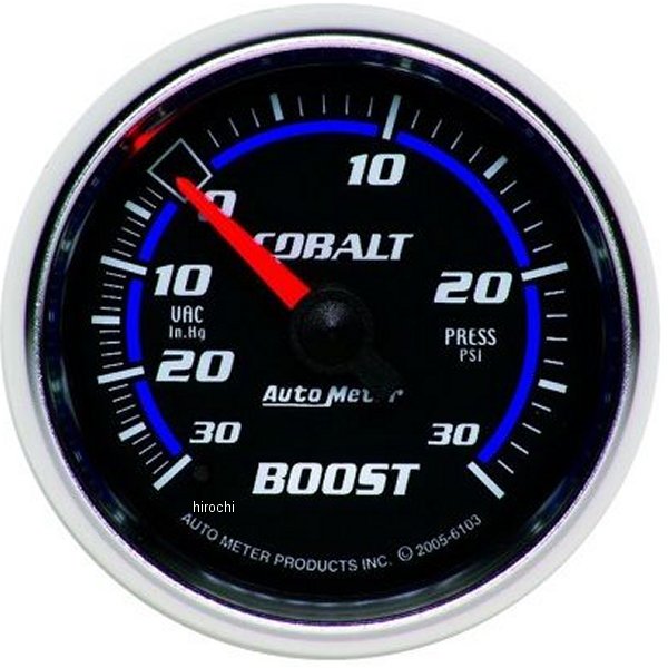  オートメーター Autometer Cobalt 52mm 30psi メカニカル ブーストゲージ atm6103 JP店