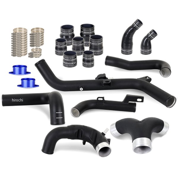 Mishimoto 21年以降 フォード ブロンコ 2.7L ハイマウント インタークーラーパイプ アップグレードキット リンクルブラック misMMICP-BR27-21USBK JP店