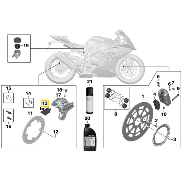 BMW純正 R ブレーキパッドセット 34217107625 JP店