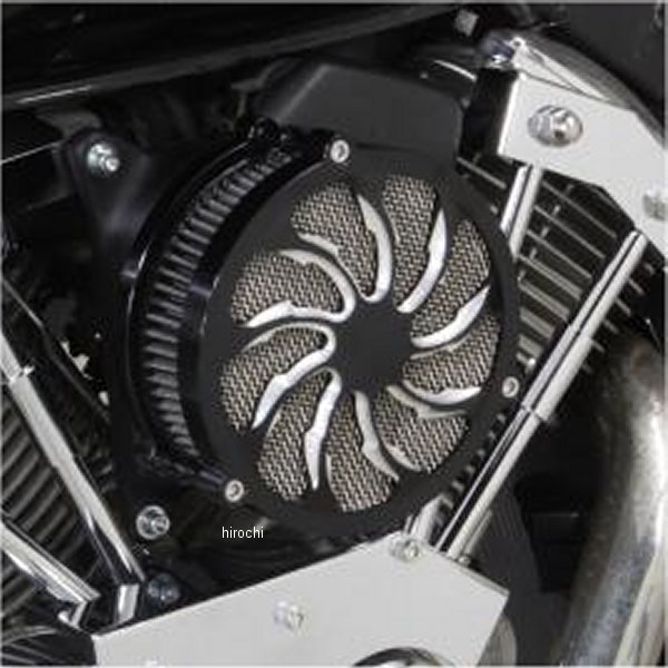 ガレージT＆F ラグジュアリーエアクリーナーキット タイフーン&プッシュロッドカバーセット DS1100 コントラスト/メッキ 6092218 JP店